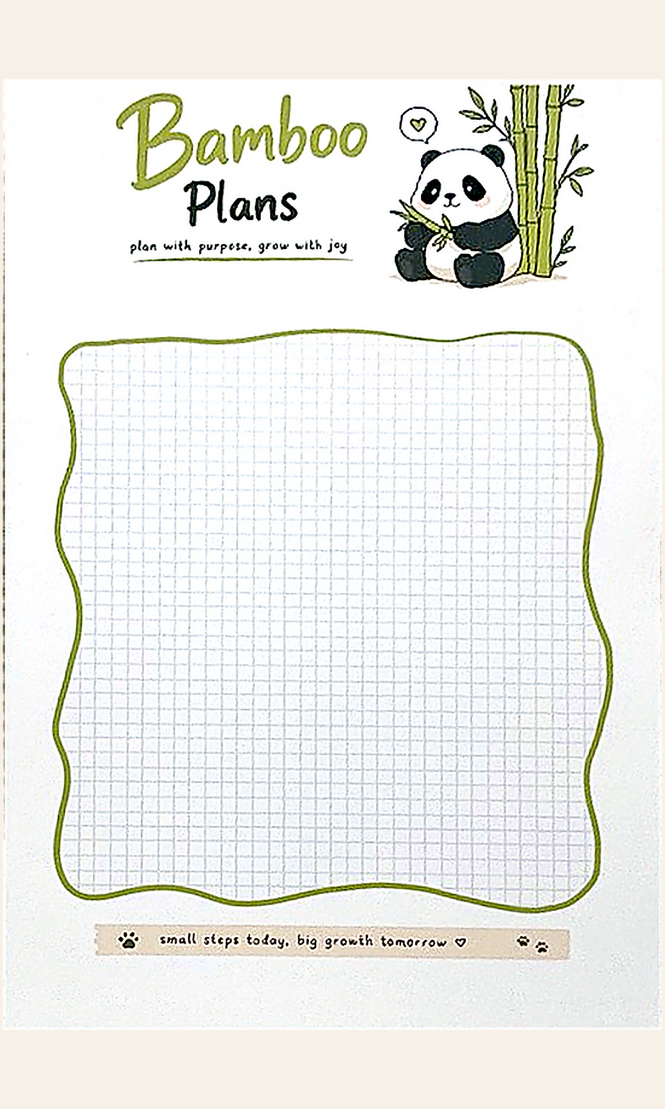 Bamboo Plans Notepad