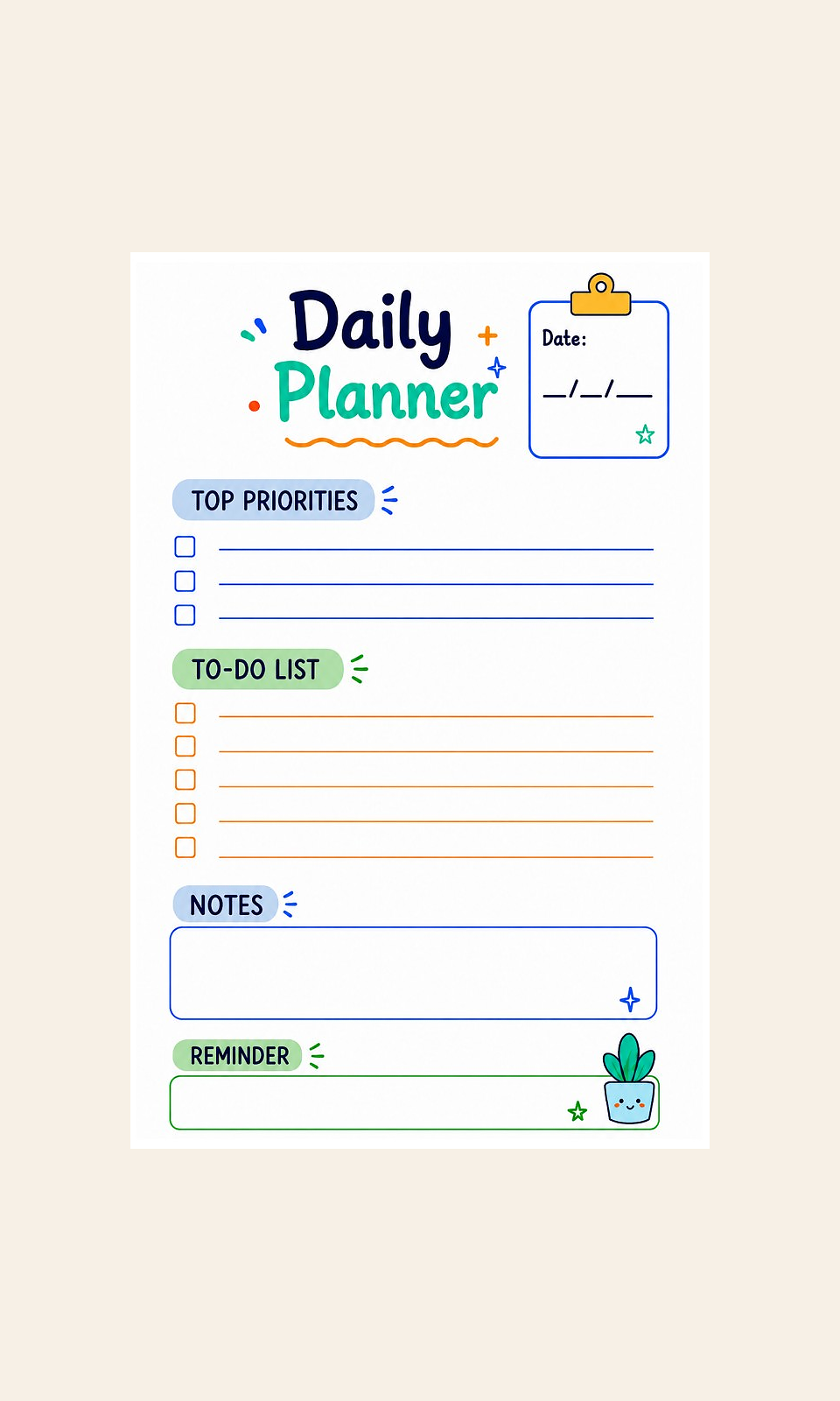 Photo 1 of Daily Planner Pad