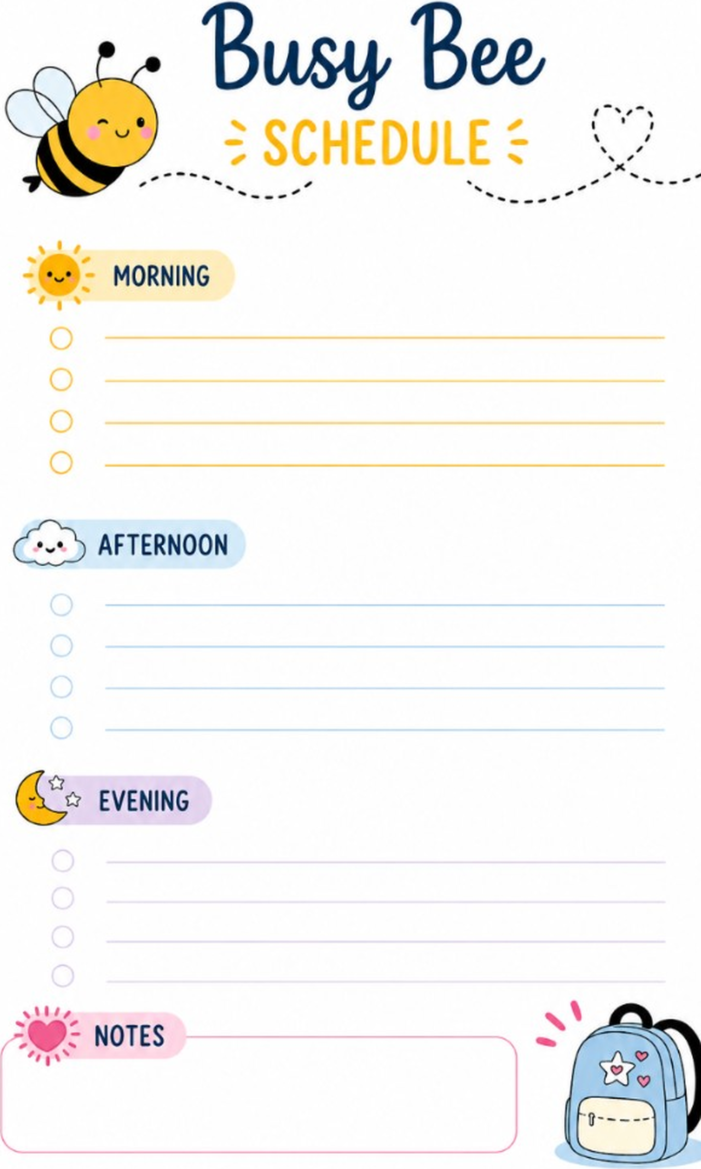 Busy Bee Schedule